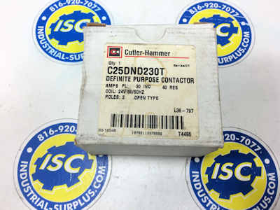 <b>Cutler-Hammer - </b>C25DND230T Contactor 24Vac NEW