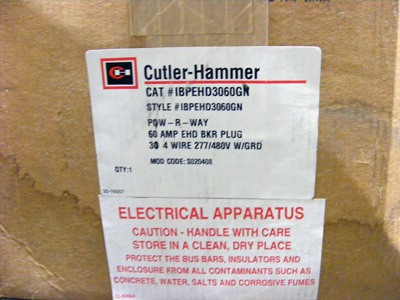 <B>Cutler-Hammer</B> - IBPEHD3060GN - PRW Bus Plug - Includes EH
