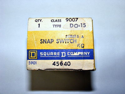 <B>Square D - </B>9007-DO15 Snap Switch
