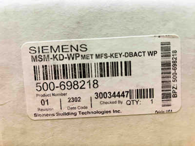 <b>Siemens - </b>MSM-K-WP Weatherproof Pull Station NEW