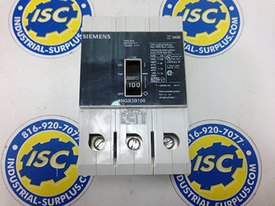 <B>Siemens - </B>NGB3B100 Circuit Breaker